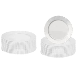 PRATO OPALINE PETALA RASO BRANCO DURALEX NADIR - CX 24 UNIDADES