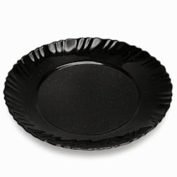 Prato Raso 26,7cm Petals Black Opaline Yins