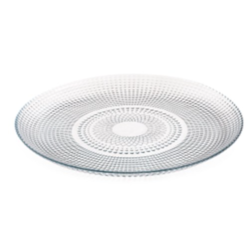 Prato Raso Jateado 26,5cm Transp Plasvale 903946
