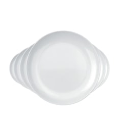 PRATO SOBREMESA VIDRO NADIR OPALINE BLANC 19CM - CX 24 UNIDADES
