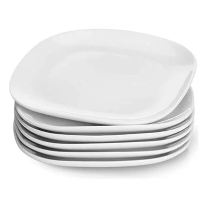 PRATO VIDRO RASO PLAZA DURALEX OPALINE TEMPERADO NADIR - CX 12 UNIDADES