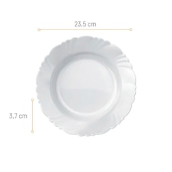 PRATOS FUNDO BRANCO PETALA DURALEX - CX 24 UNIDADES