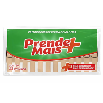 Prendedor De Roupa De Madeira 50x12 Mais