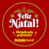 Taca Champanhe Natal Vermelho/branco