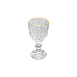 TACA DE LICOR DIAMOND C/FIO DE OURO 50ML COLISEU