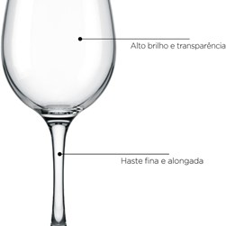 Taça Vinho/Agua  Barone 385ml Nadir