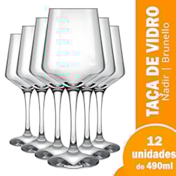 Taças Vinho Tinto Brunello 490ml - Cx 12 Unidades