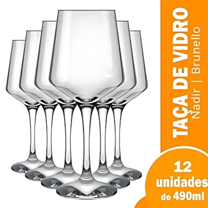 Taças Vinho Tinto Brunello 490ml - Cx 12 Unidades