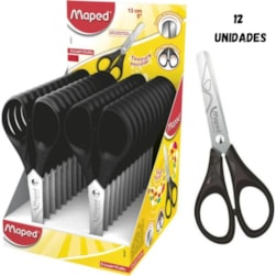 TESOURA 13 ESSENTIALS PRETA MAPED 464261 - CX 12 UNIDADES