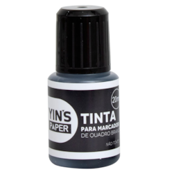 Tinta Para marcador Quado Branco Preto 20ml Yins