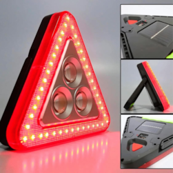 Tr¿ngulo Sinalizador Carro Acampamento Energia Solar Led