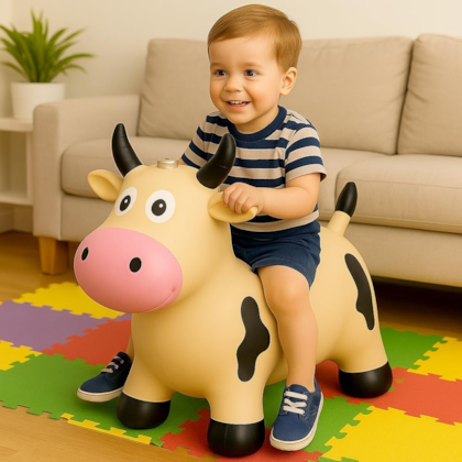 Vaquinha Upa Upa Original Inflável Musical Criança Pocotó - Bee Toys
