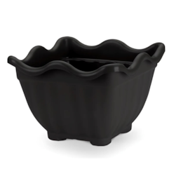 Vaso Flor Qd Mini Preto Injeplastec