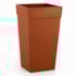 Vaso Quadrado Coluna Rattan Grande Cerâmico 17,5L Plasnew