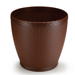 Vaso Rattan Extra Grande Coffee Injeplastec 518r