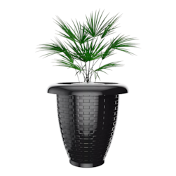 Vaso Red Rattan N20 3lt Preto Pratic