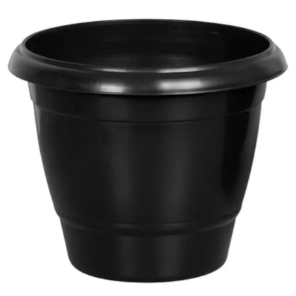 Vaso Redondo Grande Preto 21,5L Plasnew
