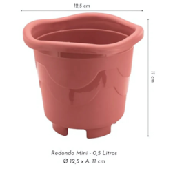 Vaso Redondo Mini Telha Injeplastec