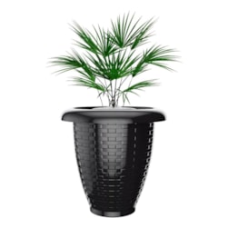 Vaso Redondo Rattan N30 11lt Preto Pratic