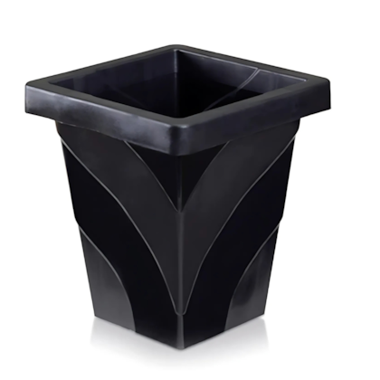 Vaso Roma Quadrado Mini Preto Injeplastec