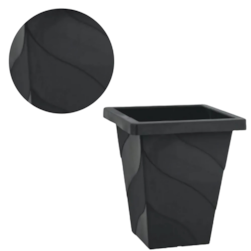 Vaso Roma Quadrado Mini Preto Injeplastec