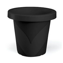 Vaso Roma Redondo Mini Preto Injeplastec