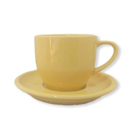 Xicara Cafe C/pires 95ml Amarelo Rr 165