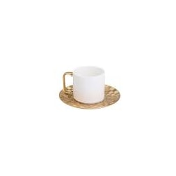 Xicara Cha Porcelana C/pires Vera Gold 200ml Coliseu 17452