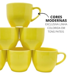 Xicara De Cafe Amarela 95ml