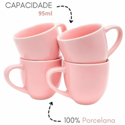 Xicara De Cafe Rosa 95ml Rr