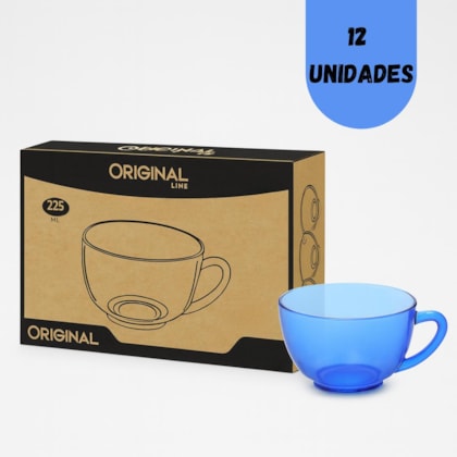 XICARA PERA AZUL 225ML ORIGINAL LINE SL0802 - CX 12 UNIDADES